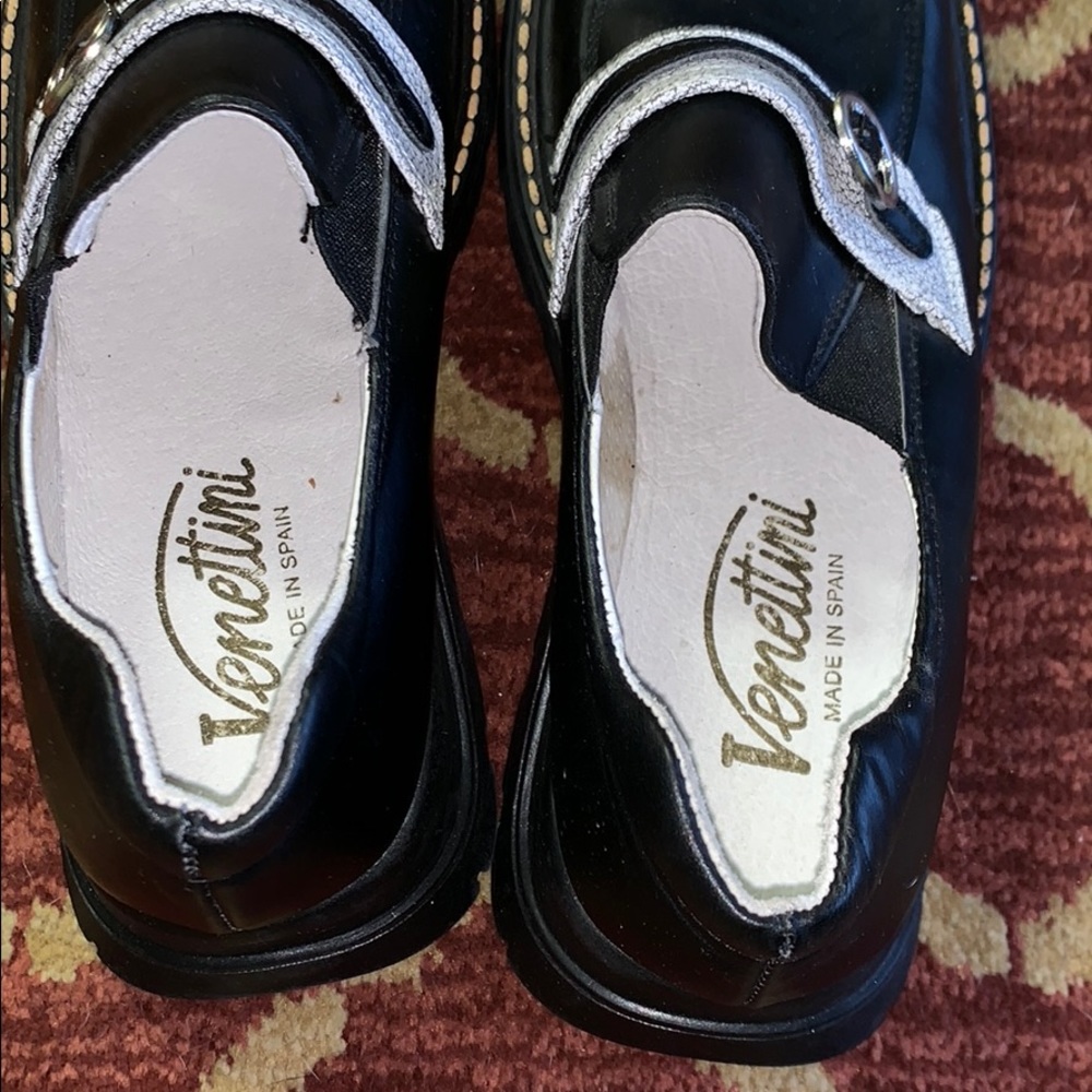 Venettini girl black leather moccasins girl31 - Picture 4 of 8